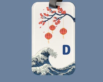 Custom Initial Japan Luggage Tag, Japan Travel Gifts, Japan Bag Tag, Tokyo Travel Gifts, Tokyo Japan Suitcase Tag Unique World Traveler Gift
