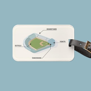 Honkbal bagagelabel cadeau voor mannen Honkbalcadeaus Team honkbalveld cadeaus voor touringcar Reizen Teamaccessoires voor reizen Sportcadeaus voor mannen