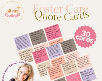 Foster Care Affirmation Cards, Foster Parent, Tools for Emotional Processing, Mental Health, Foster Family Encouragement