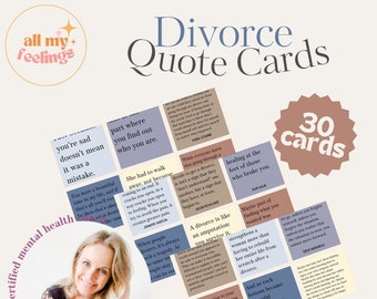 Divorce Affirmation Cards, Healing from Divorce, Tools for Emotional Processing, Mental Health, Post Therapy Session