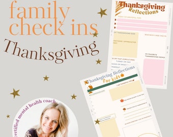 Thanksgiving Family Activity, Thanksgiving Printable, Kids, Gratitude Guide, Thankful Notes