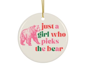 Feminist Bear, I Choose the Bear, Social Media Trend, Women Empowerment, Christmas Decoration, Ornament
