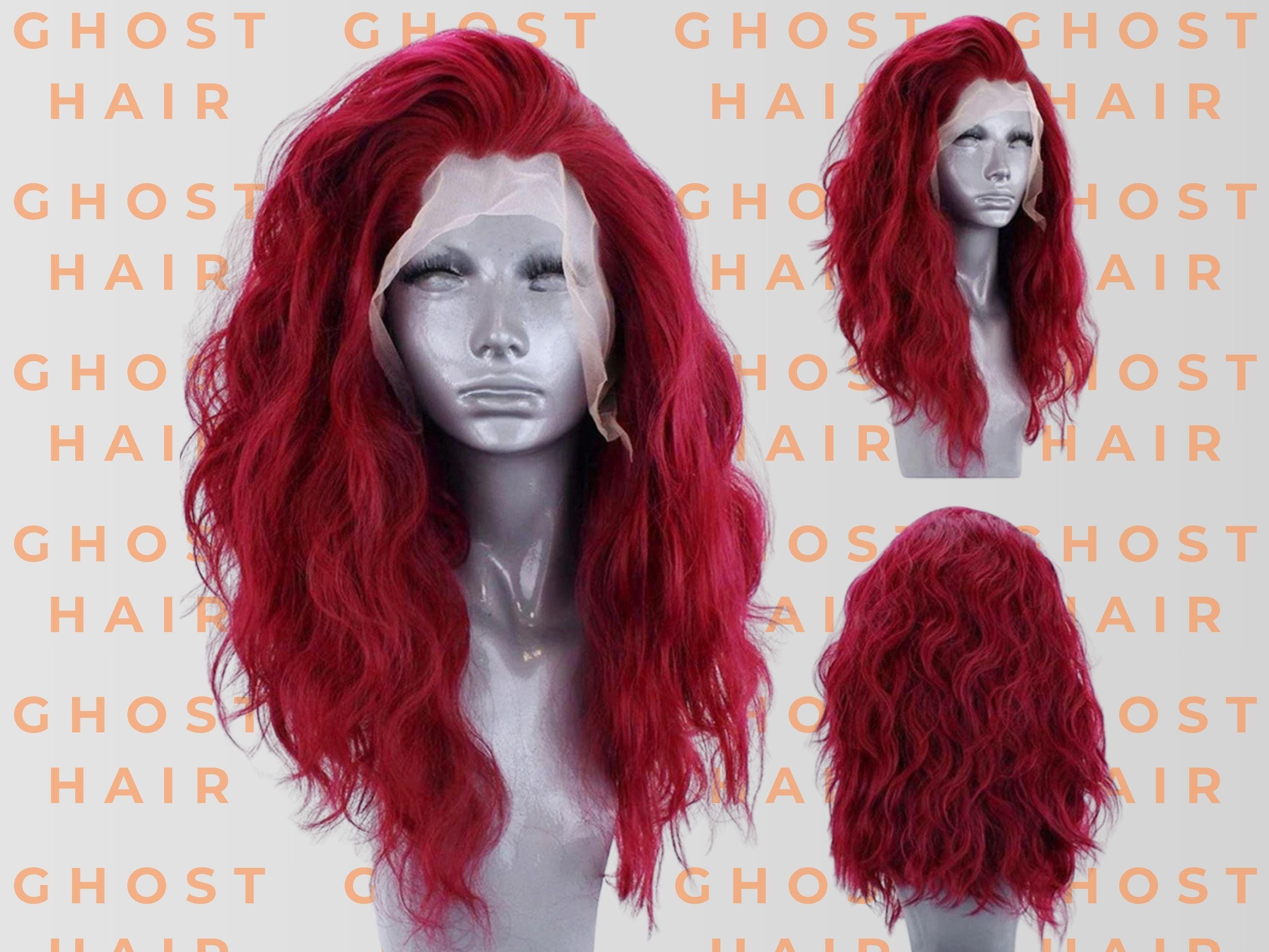 Red Long Wavy Lace Front Heat Safe Wig 24 Inch Burgundy/Ginger Long Body Wavy Wigs for Women  main image 4