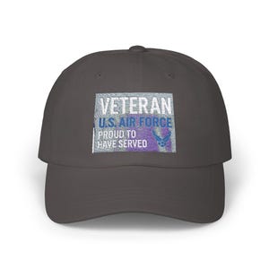 Proud Veteran Dad Cap, Gift for Military Dads, Adjustable Baseball Hat, Men&#39;s Cap, Air Force Hat, Patriotic Gear