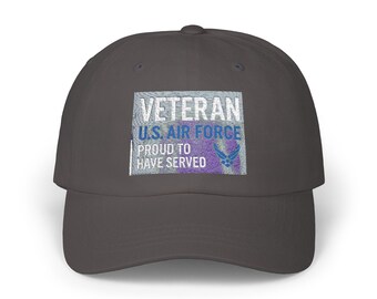 Proud Veteran Dad Cap, Gift for Military Dads, Adjustable Baseball Hat, Men's Cap, Air Force Hat, Patriotic Gear