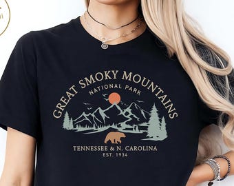 Great Smoky Mountains Shirt, Tennessee National Park Tee, North Carolina T-shirt, Unisex