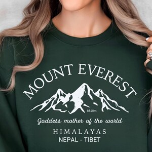 Mount Everest Sweatshirt, Nepal Himalayas Pullover, Everest Unisex Crewneck, Mountain Lover Gift, Tibet Hiking Sweatshirt, Outdoor Vibes