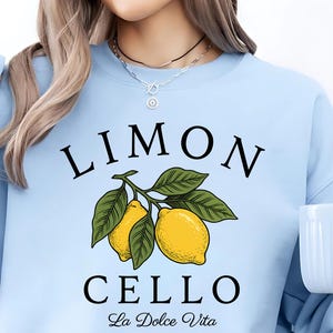 Limoncello Sweatshirt, La Dolce Vita Lemon, Italian Summer Sweater, Amalfi Coast Fruit Sweatshirt, Mediterranean Sweater, Limoncello