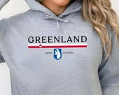 Greenland Hoodie, Arctic Atlantic Sweater, Polar Bear Pullover, Nordic Heritage Gift, Adventure Travel Souvenir, Unisex