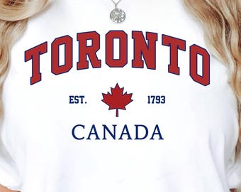 Toronto T-shirt, Canada T-shirt, Ontario reissouvenir, Canadees esdoornblad shirt, Toronto cadeau, Toronto unisex T-shirt, Canada shirt, Toronto T-shirt