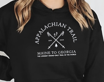 Appalachian Trail Hoodie, Unisex AT Hiking Sweater, Soft and Comfortable Top, Maine to Georgia Pullover, Outdoor Adventure Gift
