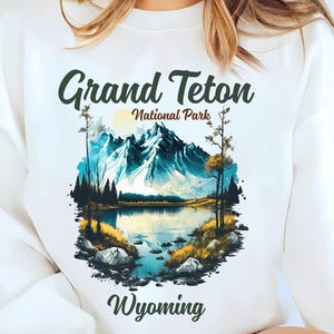 Grand Teton Nationalpark Crewneck Sweatshirt, Grand Teton Sweatshirt, Nationalpark Wyoming Crewneck Pullover, Unisex