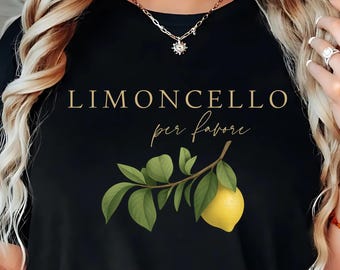 Limoncello Shirt, Italian Lemon T-Shirt, Amalfi Coast Gift Tee, Summer Citrus Top, Italy Lemon Tee