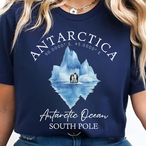 Antarctica Shirt, Penguin South Pole T-shirt, Iceberg Wildlife Tee, Antarctic Ocean Nature Gift, Antarctica Adventure Unisex Softstyle Shirt
