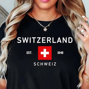 Switzerland T-Shirt, Swiss Shirt, Schweiz Souvenir Tee, Swiss Pride Shirt, Alps Travel Shirt, Europe Vacation Gift, Swiss Heritage Tee