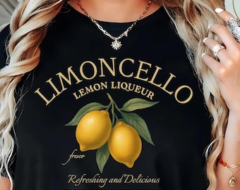 Limoncello Shirt, Sorrento Italy Lemons T-shirt, Vintage Lemon Liqueur Tee, Amalfi Coast Italian Summer Travel Gift, Unisex Tee