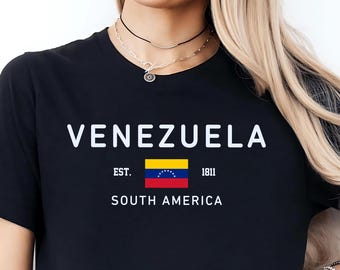 Venezuela T-Shirt, South America Tee, Venezuelan Pride Shirt, Travel Gift, Venezuelan Heritage Gift, Venezuela Shirt, Venezuela Unisex Tee