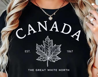 Canada Shirt, The Great White North Maple Leaf T-shirt, Vintage Canada T-shirt, Canadian Pride Souvenir Cadeau, Unisex Heritage Shirt, Canada Day