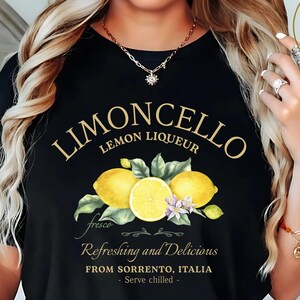 Limoncello T-Shirt, Vintage Italienisches Zitronen T-Shirt, Sorrento Italia Shirt, Amalfiküste Zitrusgetränk Ästhetik, Italien Sommer Geschenk