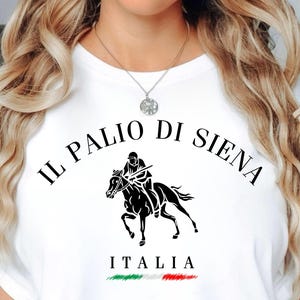 Il Palio di Siena T-Shirt, Italienisches Pferderennen Shirt, Siena Italien Souvenir T-Shirt, Siena Palio T-Shirt, Pferderennen, Geschenk für Italien Liebhaber