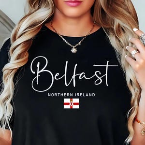 Belfast Northern Ireland T-Shirt, Ulster Banner Flag, Belfast Unisex Shirt, Northern Ireland Tee, Belfast T-Shirt, Belfast Tee
