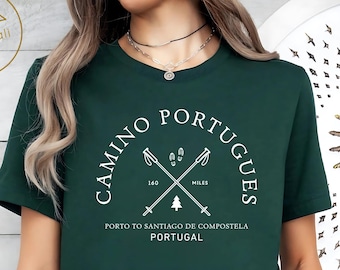 Camino Portugues T-Shirt, Porto to Santiago Shirt, Portugal Camino Tee, Hiking Trail Tee, Pilgrimage Shirt, Buen Camino Shirt, Camino Tee