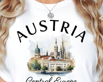 Austria T-shirt, Vienna Shirt, Austria Souvenir, Vienna Austria Tee, Central Europe Trip, Austrian Art Shirt, European Travel Tee, Austria