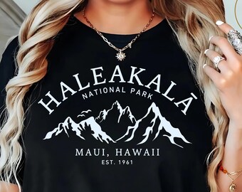 Haleakala National Park T-Shirt, Maui Hawaii Mountain Shirt, Crater Summit Tee, Hiking Souvenir, Nature Lover Gift, Hawaii Unisex Tee
