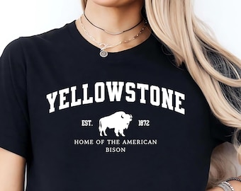 Yellowstone National Park Shirt, Bison Wildlife Tee, Home of the American Bison Souvenir Shirt, Yellowstone Tee, Wyoming Shirt, Yellowstone
