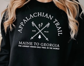 Appalachian Trail Sweatshirt, Unisex AT Hiking Sweater, Soft and Comfortable Top, Maine to Georgia Pullover, Outdoor Adventure Gift
