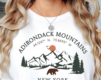 Adirondack Mountains Shirt, Adirondacks Wander-T-Shirt, Upstate New York Natur Shirt, Unisex Outdoor Geschenk, Outdoorsy Adirondack Mountains T-Shirt