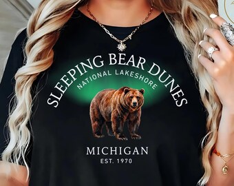 Sleeping Bear Dunes National Lakeshore T-Shirt, Unisex Tee, Paper 