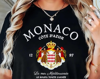 Monaco Côte d'Azur Vintage T-Shirt, Monaco Shirt, Französische Riviera T-Shirt, Monte Carlo, Monaco Souvenir Shirt, Cote d'Azur Souvenir, Unisex