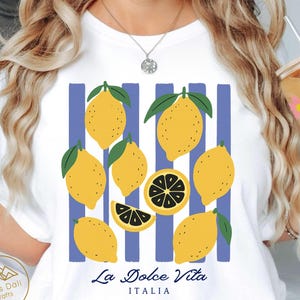 Italy Lemon Shirt, La Dolce Vita T-shirt, Unisex Tee, Italia Shirt, Amalfi Coast Summer Shirt, Italian Fruit Graphic Tee