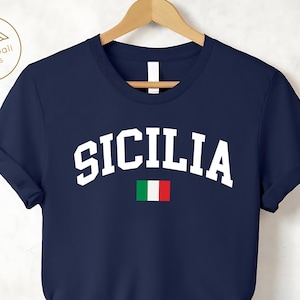 Sicilia Italy Shirt, Italian Heritage T-Shirt, Sicily Pride Flag Tee, Vintage Italian Travel Top, Sicilia T-Shirt, Italian Pride Tee, Italy