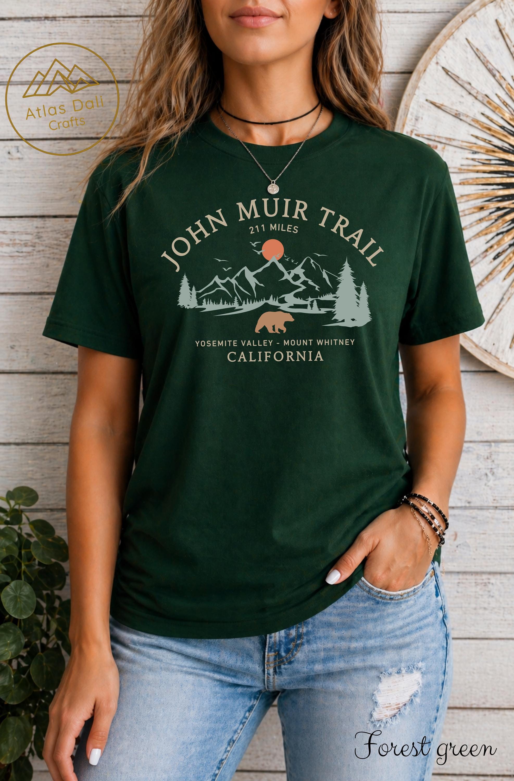 John Muir Trail Shirt, Yosemite Valley Tee, California Hiking Top, Vintage Mountain T-shirt, Mount Whitney Travel Souvvenir, Unisex