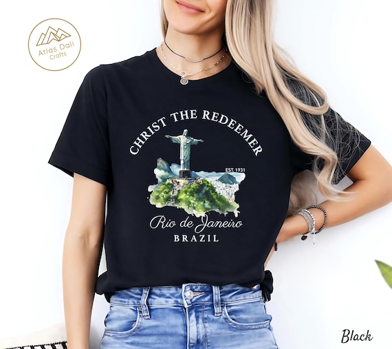 リオデジャネイロTシャツ、ブラジル旅行Tシャツ、コルコバードの