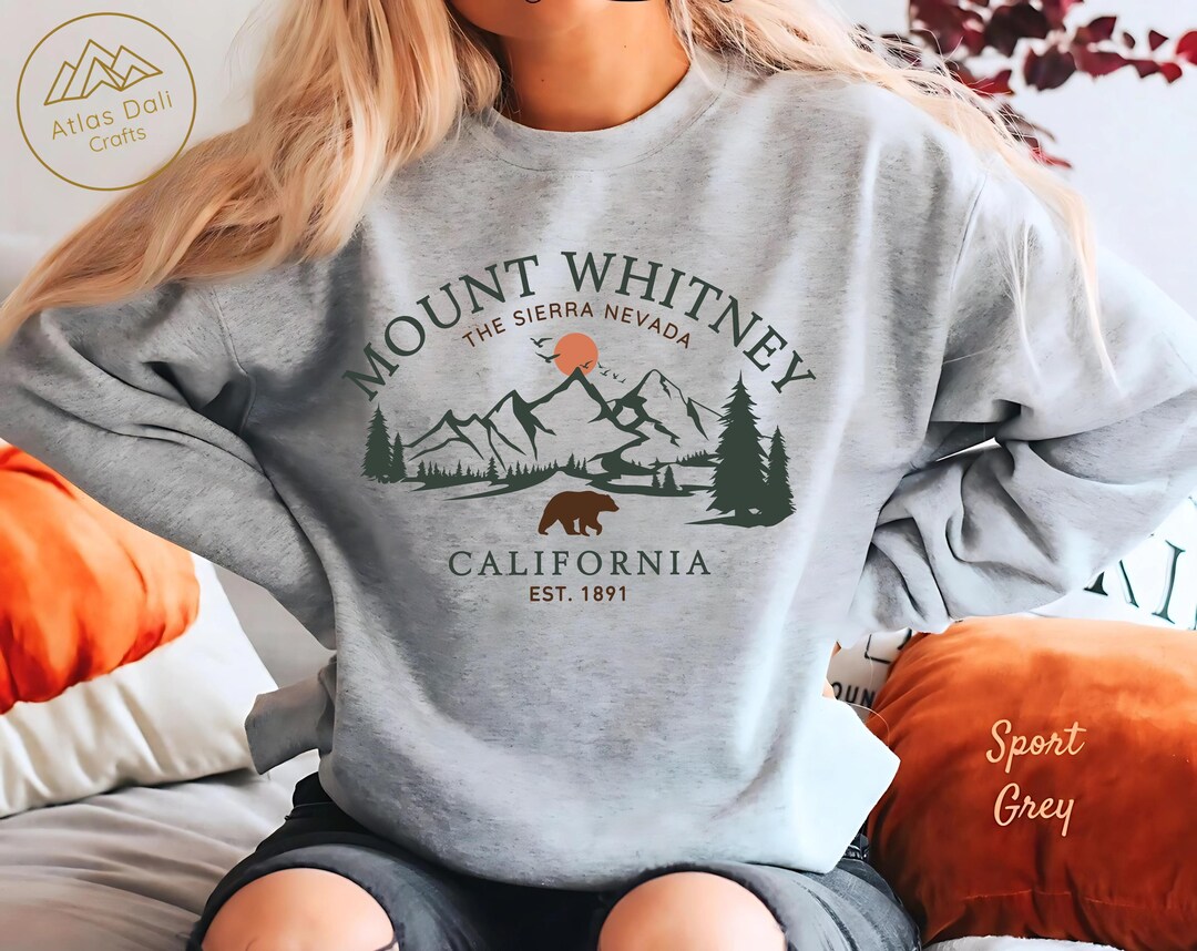 Mount Whitney Sweatshirt, Sierra Nevada Crewneck, California