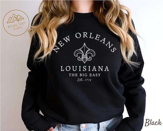 New Orleans Heavy Blend Crewneck Sweatshirt - The Big Easy Souvenir, Cozy Gift, Louisiana Apparel, Sweatshirt for Vacations, Travel Wear,