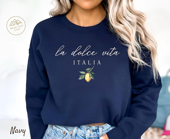 La Dolce Vita Italia Sweatshirt, Amalfi Coast Lemon Sweater
