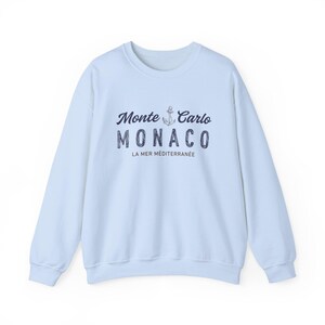 Vintage Monte Carlo Unisex Sweatshirt, Monaco Crewneck, La Mer Méditerranée Sweater, French Riviera Top, Côte d'azur Luxury Travel Souvenir image 9