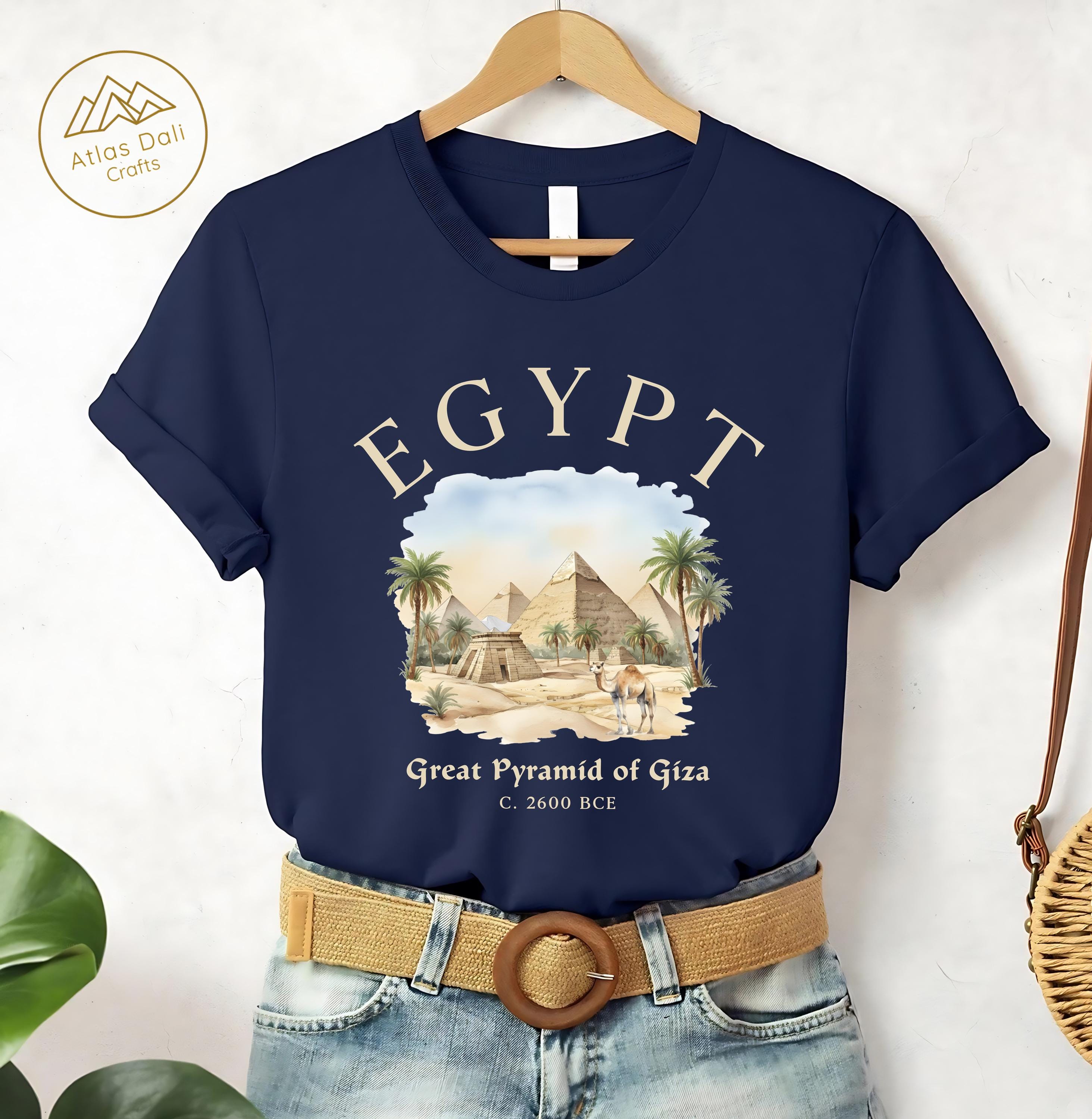 Egypt Great Pyramids of Giza T-shirt, Cairo Camel Tee, Ancient Egyptian ...