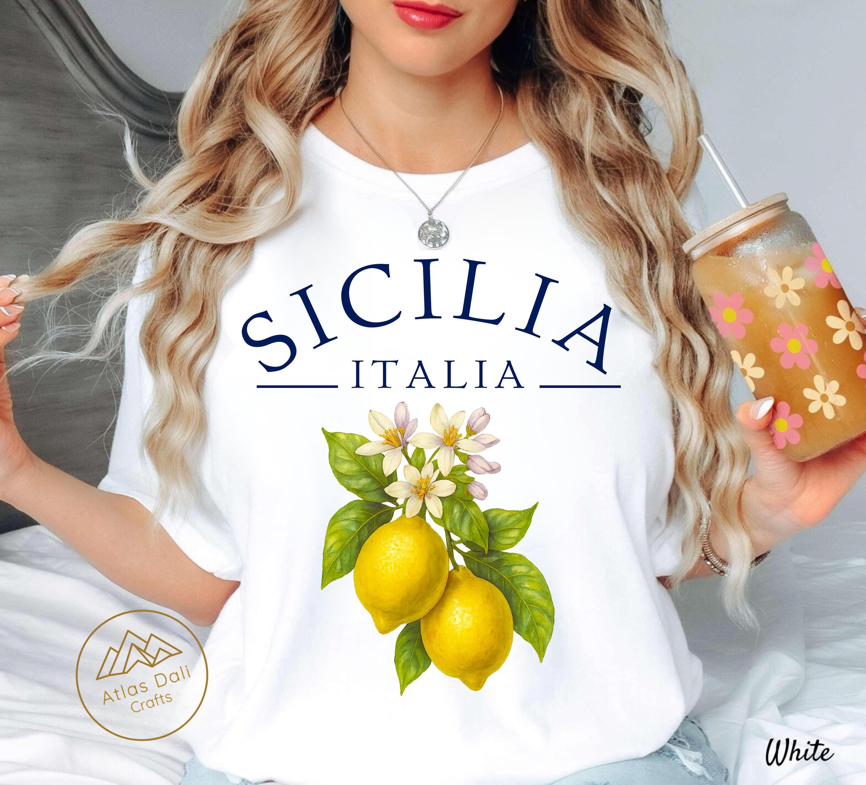 シチリアシャツ、シチリアレモンTシャツ、イタリアTシャツ、イタリア