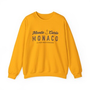 Vintage Monte Carlo Unisex Sweatshirt, Monaco Crewneck, La Mer Méditerranée Sweater, French Riviera Top, Côte d'azur Luxury Travel Souvenir image 13