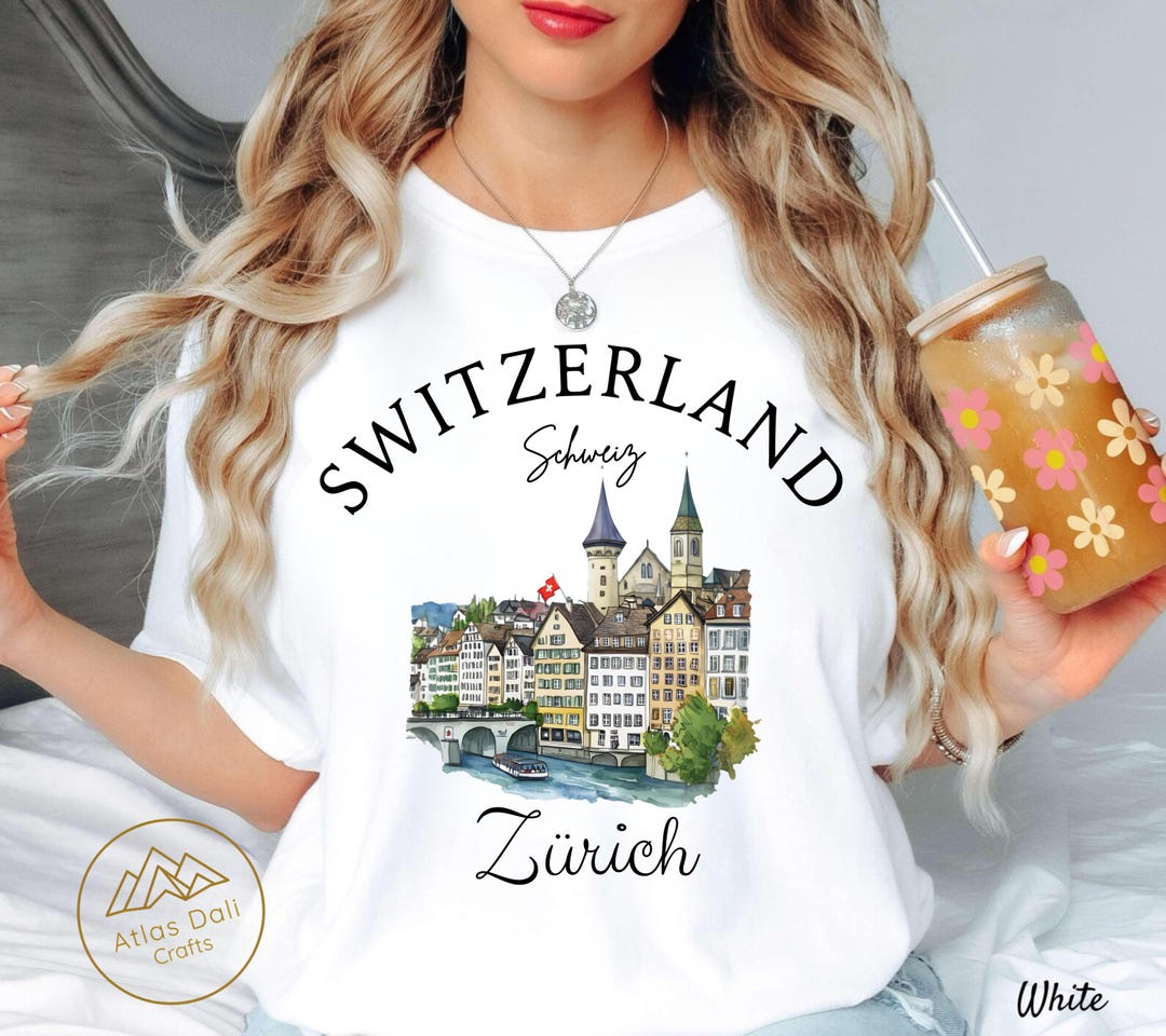 Zurich Switzerland T-shirt, Schweiz Cityscape Travel Tee