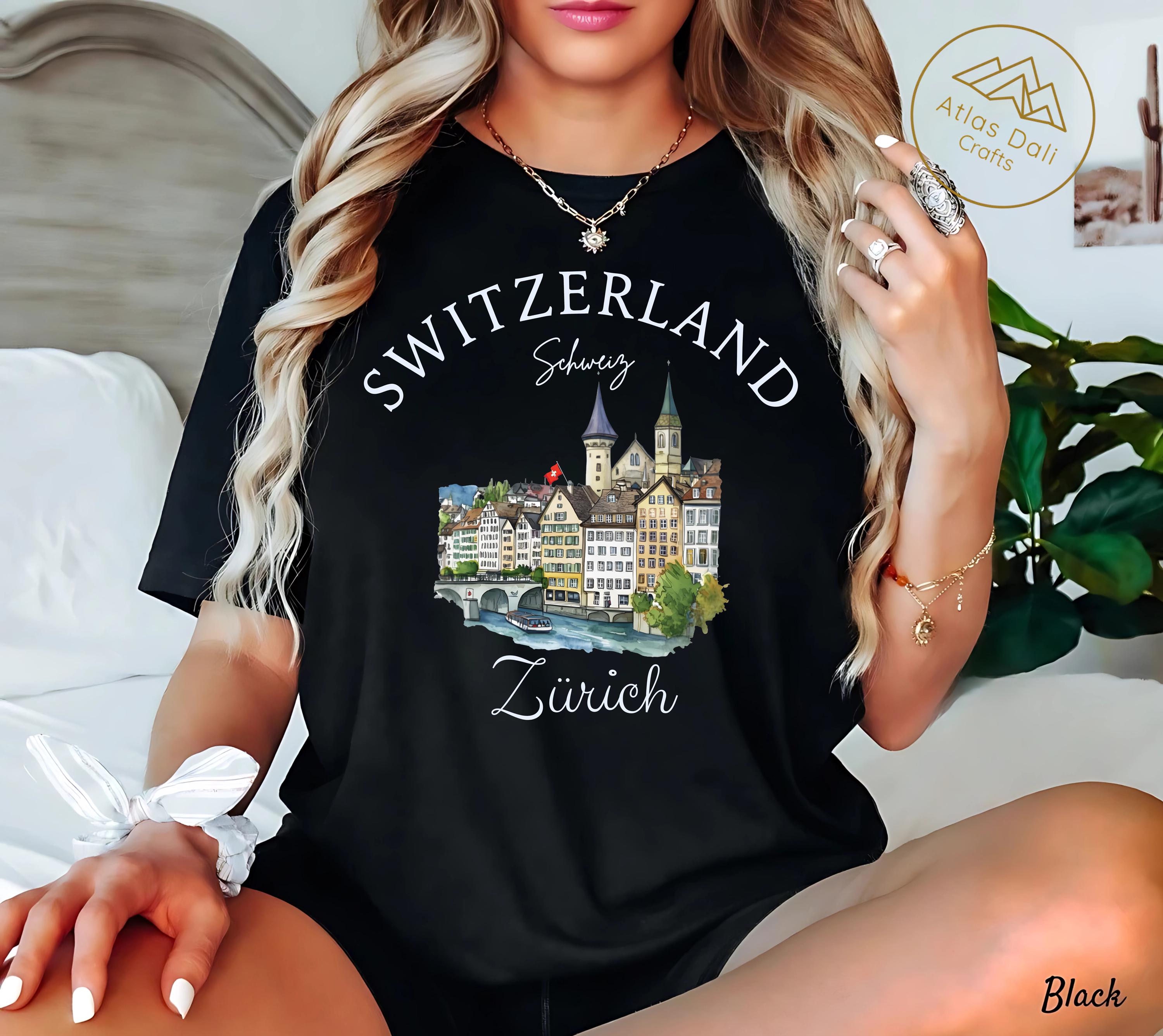 Zurich Switzerland T-shirt, Schweiz Cityscape Travel Tee