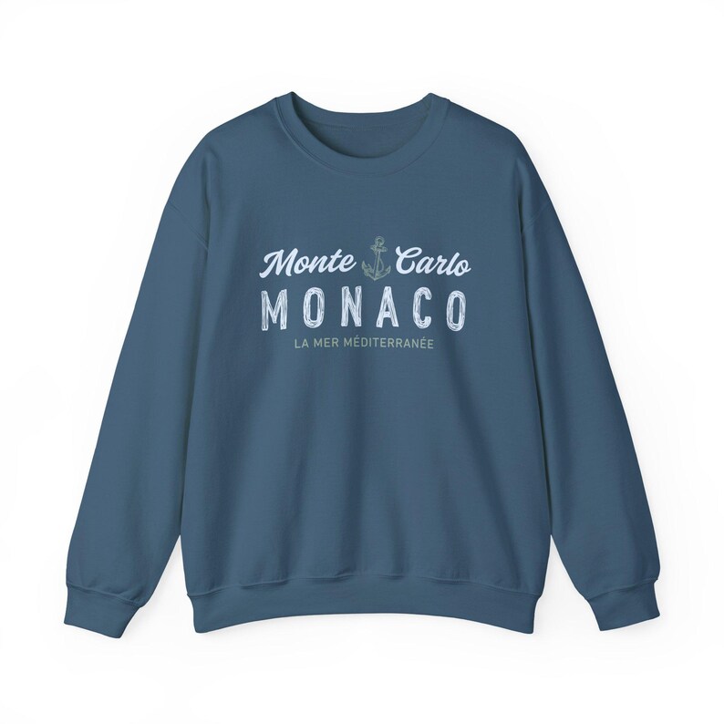 Vintage Monte Carlo Unisex Sweatshirt, Monaco Crewneck, La Mer Méditerranée Sweater, French Riviera Top, Côte d'azur Luxury Travel Souvenir image 17