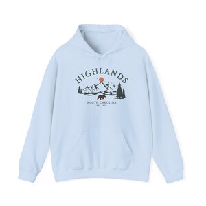 Highlands Hoodie, North Carolina Bear Pullover, Mountain Hiking Sweater, Vintage Nature Top, Blue Ridge Apparel, Outdoors Gift, Unisex image 11