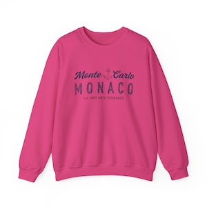 Vintage Monte Carlo Unisex Sweatshirt, Monaco Crewneck, La Mer Méditerranée Sweater, French Riviera Top, Côte d'azur Luxury Travel Souvenir image 15