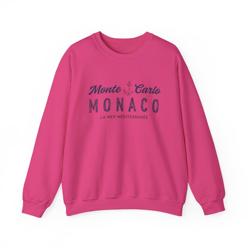 Vintage Monte Carlo Unisex Sweatshirt, Monaco Crewneck, La Mer Méditerranée Sweater, French Riviera Top, Côte d'azur Luxury Travel Souvenir image 15